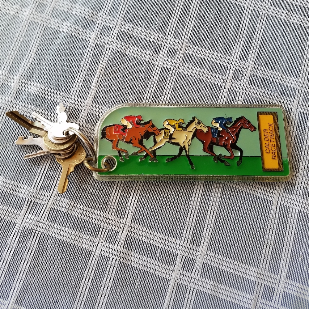 Vintage Race Track Keychain